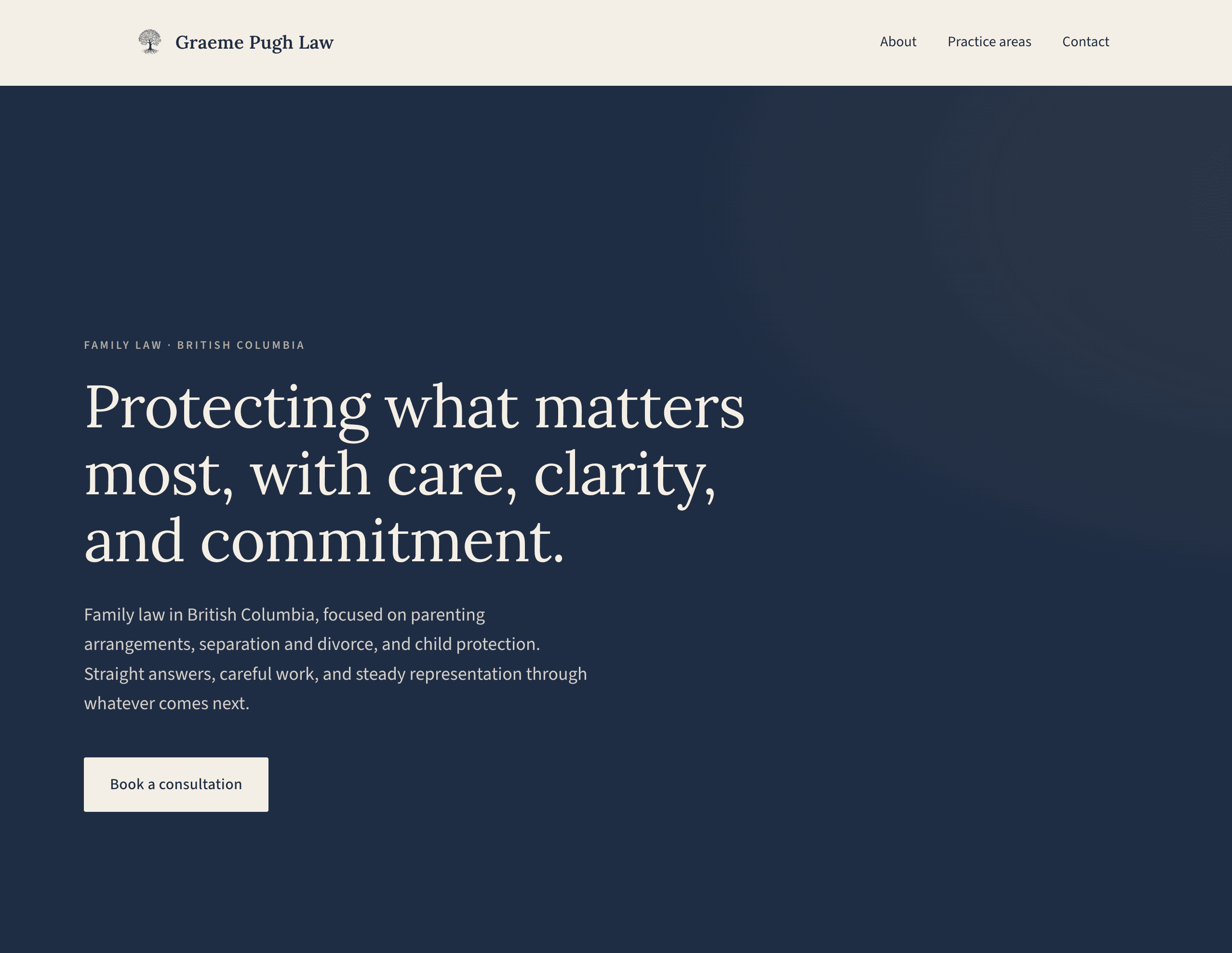 After: clean single-page LexRefresh site with intake form